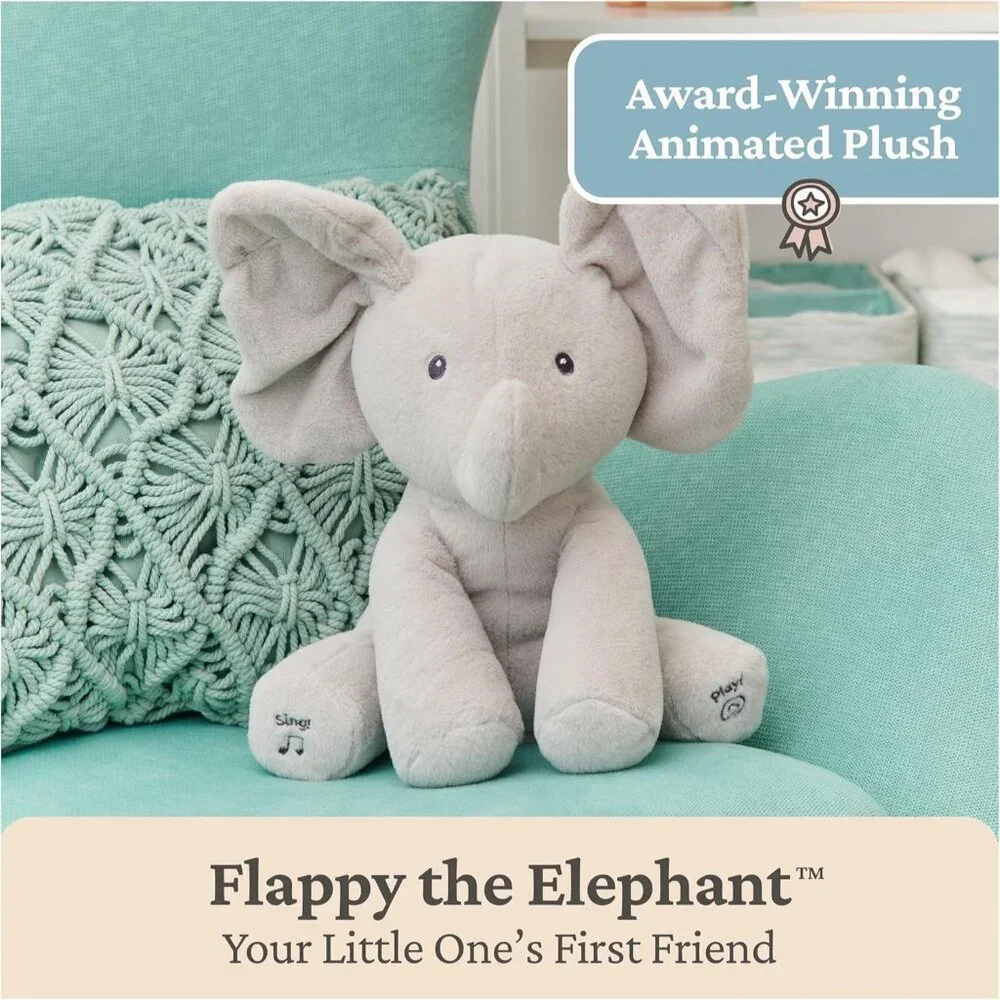 Flappy the Elephant by Baby Gund Animated Sings and Plays Peek-a-Boo See Video - Picture 1 of 6